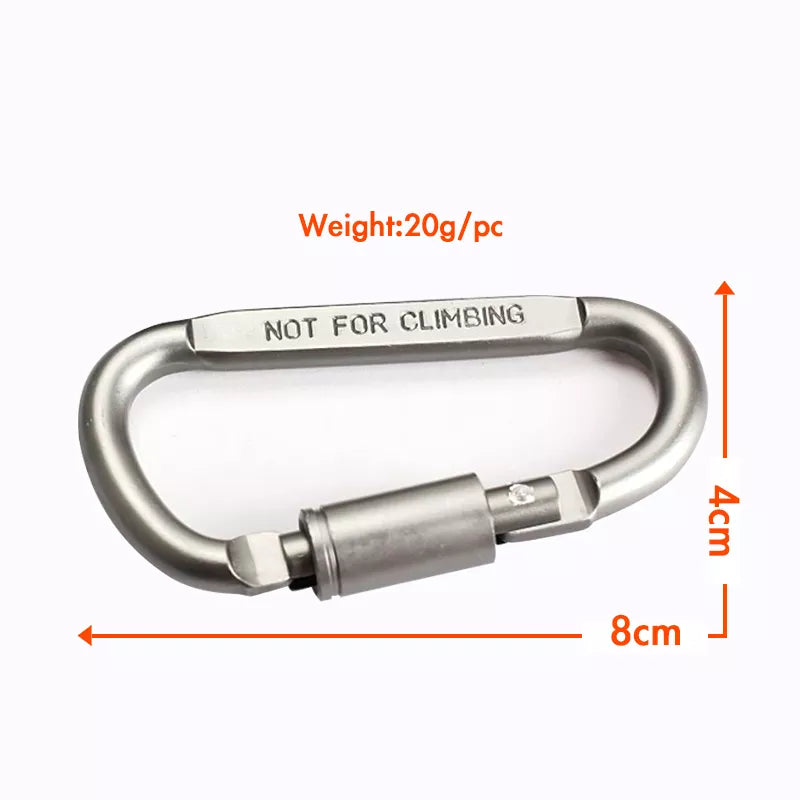 Set Wholesale Sale  Backpack Carabiner Keychain Outdoor Camping Tools Hiking Aluminum Alloy D-ring Snap Clip Lock Buckle