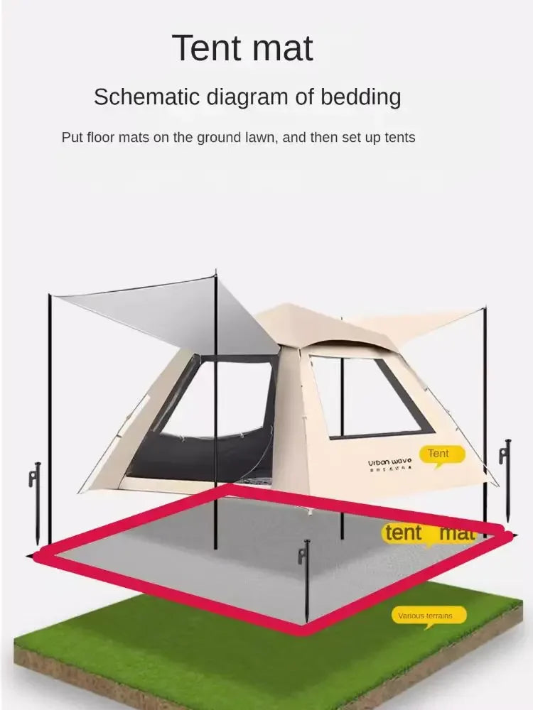 Outdoor Moistureproof Floor Camping Mat Supplies Thick Picnic Beach Under The Tent Waterproof Mat Portable Floor Cloth Equipment