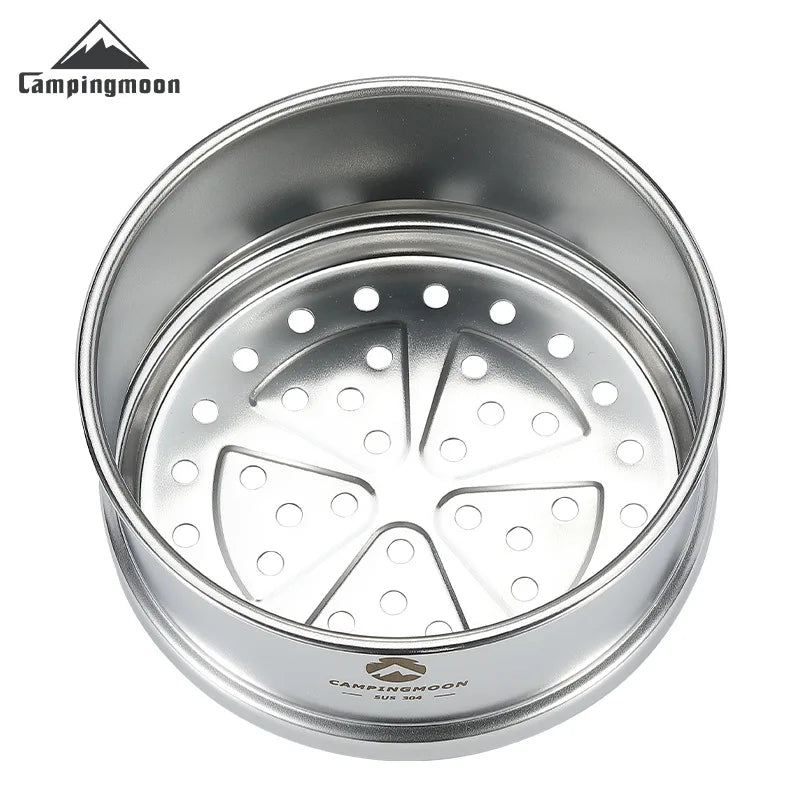 CAMPINGMOON S362 Outdoor Camping Picnic Stainless Steel Steamer Picnic Portable Shiraz Bowl Steaming Grid Steaming Drawer